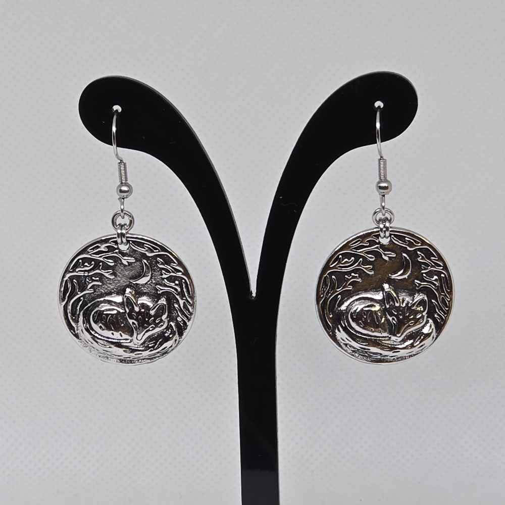 Fox Medallion Earrings